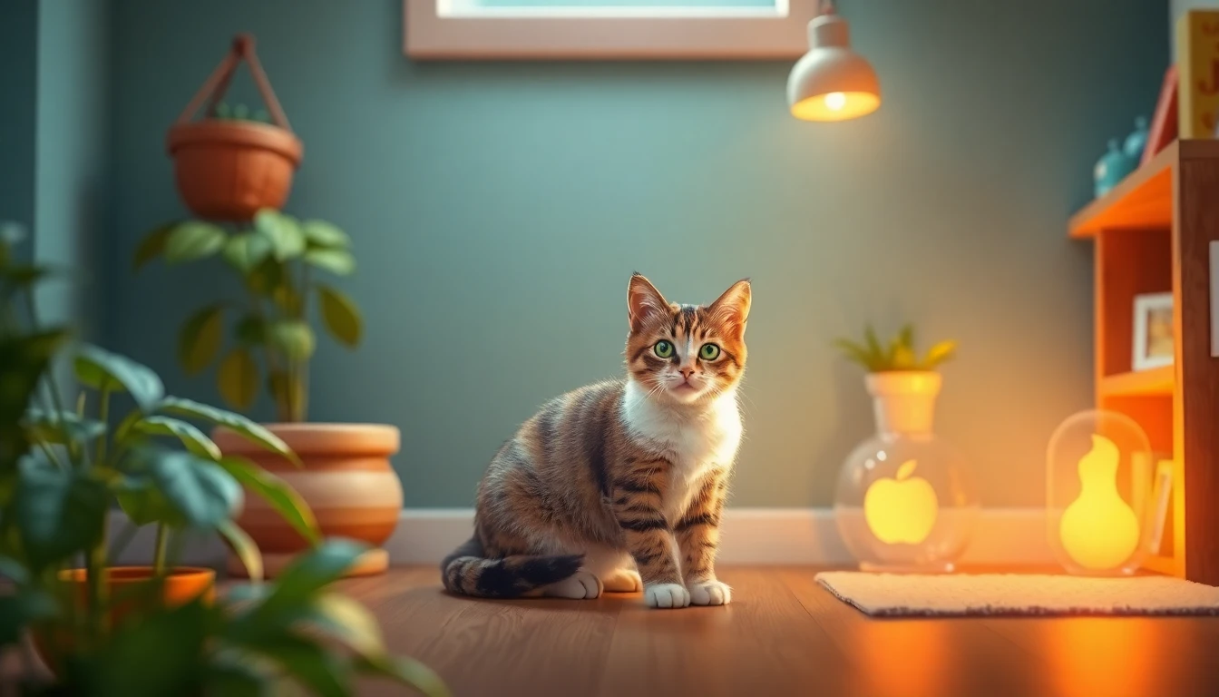 A cat in house